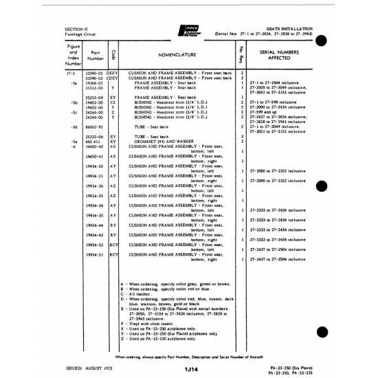 Aviation Part (86062-92) — Johnson Scorpion Too Aviation Part (86062-92) — Johnson Scorpion Too