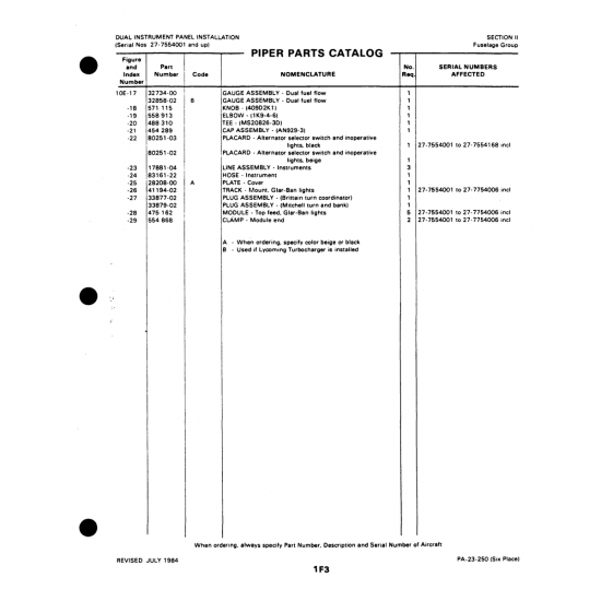 Aviation Part (80251) — Johnson Scorpion Too Aviation Part (80251) — Johnson Scorpion Too