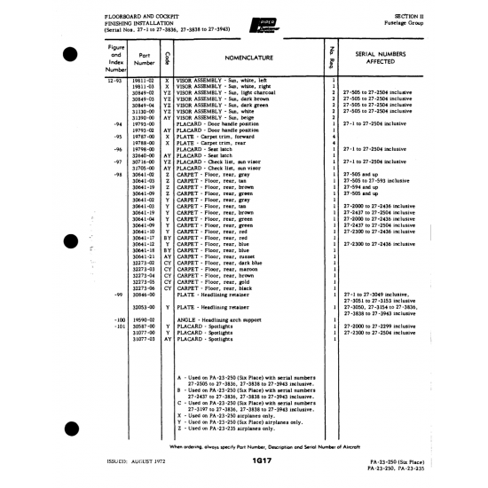 Aviation Part (31705) — Johnson Scorpion Too