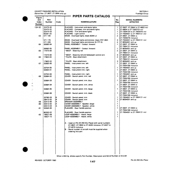 Aviation Part (27-3944) — Johnson Scorpion Too
