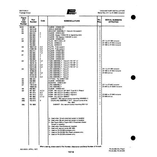 Aviation Part (31982-00) — Johnson Scorpion Too