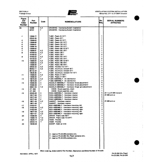 Aviation Part (10525-95) — Johnson Scorpion Too Aviation Part (10525-95) — Johnson Scorpion Too