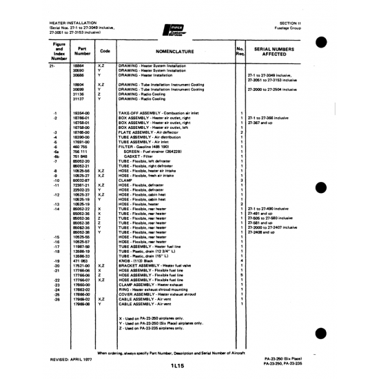 Aviation Part (86052-36) — Johnson Scorpion Too Aviation Part (86052-36) — Johnson Scorpion Too
