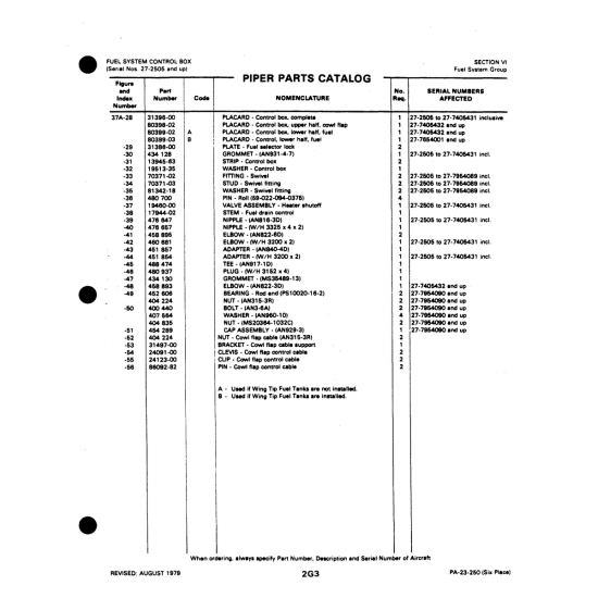 Aviation Part (80399-02) — Johnson Scorpion Too Aviation Part (80399-02) — Johnson Scorpion Too