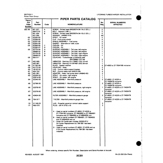 Aviation Part (32356-00) — Johnson Scorpion Too