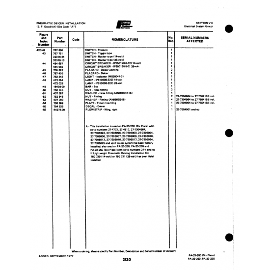 Aviation Part (7668B2) — Johnson Scorpion Too Aviation Part (7668B2) — Johnson Scorpion Too