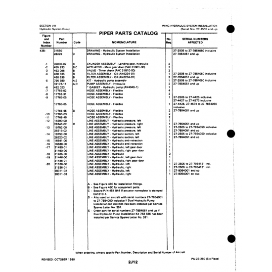 Aviation Part (32176-11) — Johnson Scorpion Too Aviation Part (32176-11) — Johnson Scorpion Too