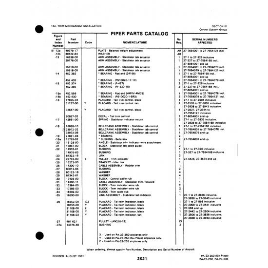 Aviation Part (31237-00) — Johnson Scorpion Too Aviation Part (31237-00) — Johnson Scorpion Too