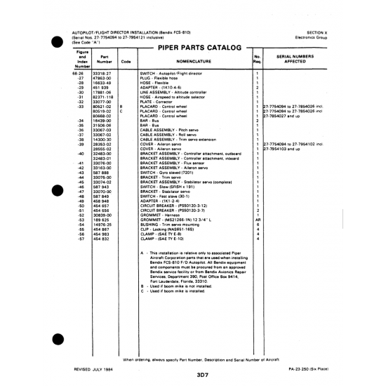 Aviation Part (82371-118) — Johnson Scorpion Too
