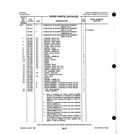 Heater Components (Jan~trol (AN936-810) — Johnson Scorpion Too