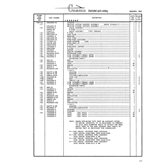 Aviation Part (0442506-8) — Cessna 182 Skylane Aviation Part (0442506-8) — Cessna 182 Skylane