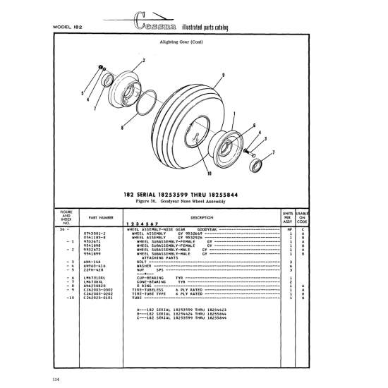 Aviation Part (C262003-0302) — Cessna 182 Skylane