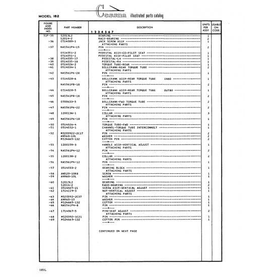 Aviation Part (0514033-2) — Cessna 182 Skylane