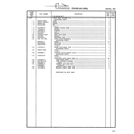 Aviation Part (0517006-2) — Cessna 182 Skylane