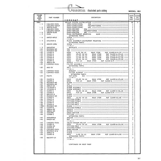 Aviation Part (30475-0100) — Cessna 182 Skylane Aviation Part (30475-0100) — Cessna 182 Skylane