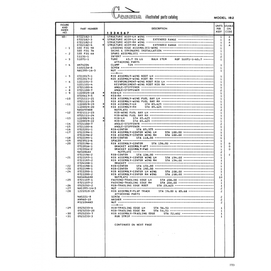 Aviation Part (072201) — Cessna 182 Skylane Aviation Part (072201) — Cessna 182 Skylane