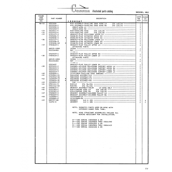 Aviation Part (0722187-1) — Cessna 182 Skylane