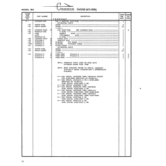 Screw (AN507-428R7) — Cessna 182 Skylane