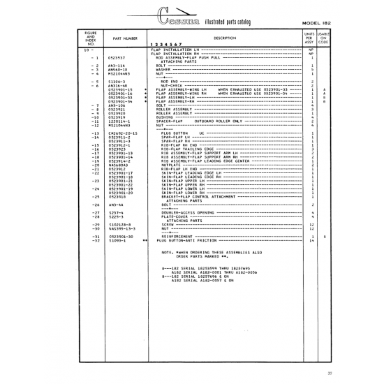 Aviation Part (0523919) — Cessna 182 Skylane