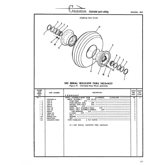 Aviation Part (0743001-4) — Cessna 182 Skylane