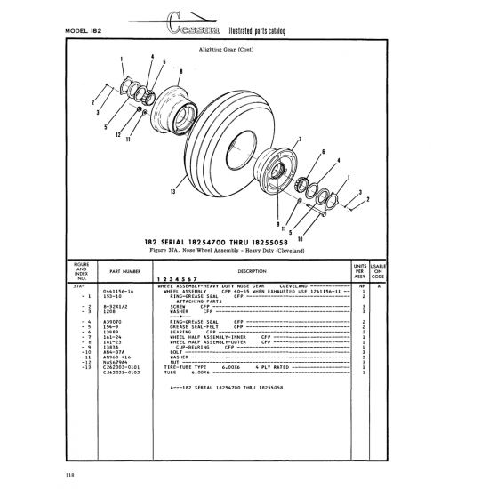 Aviation Part (C262003-0101) — Cessna 182 Skylane