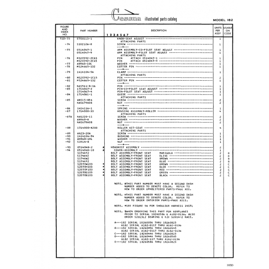 Aviation Part (1714067-4) — Cessna 182 Skylane Aviation Part (1714067-4) — Cessna 182 Skylane
