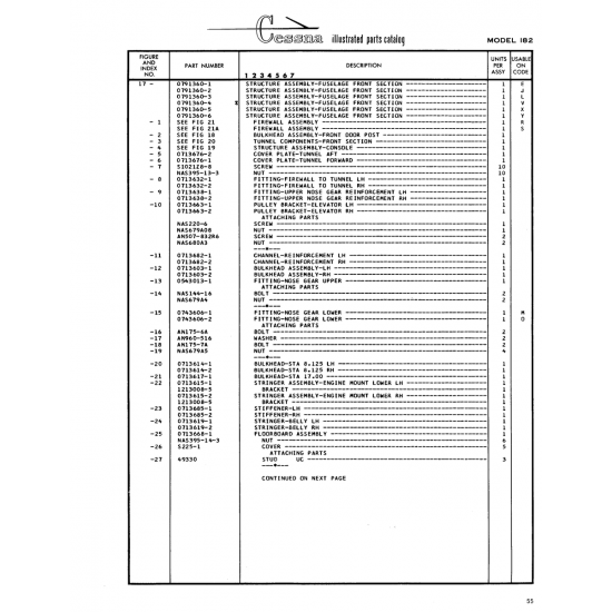 Aviation Part (0713663-2) — Cessna 182 Skylane Aviation Part (0713663-2) — Cessna 182 Skylane