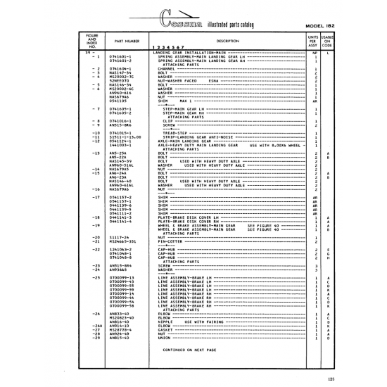 Aviation Part (1441003-1) — Cessna 182 Skylane