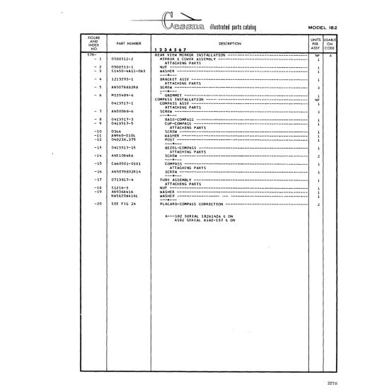Aviation Part (0413517-1) — Cessna 182 Skylane Aviation Part (0413517-1) — Cessna 182 Skylane