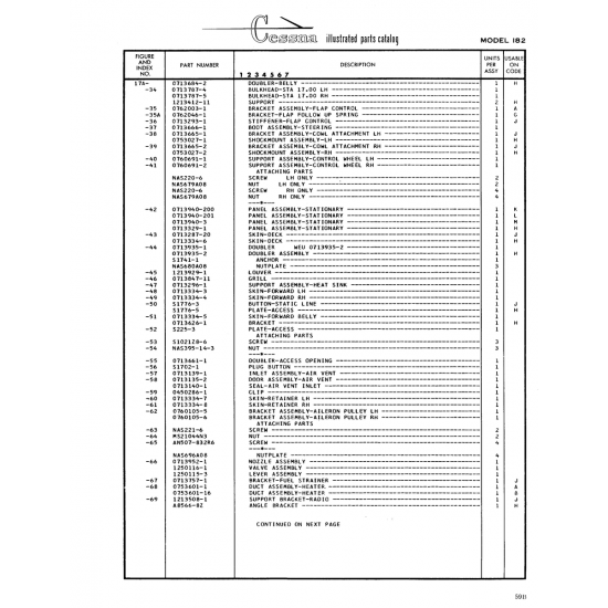 Aviation Part (0713935-2) — Cessna 182 Skylane Aviation Part (0713935-2) — Cessna 182 Skylane