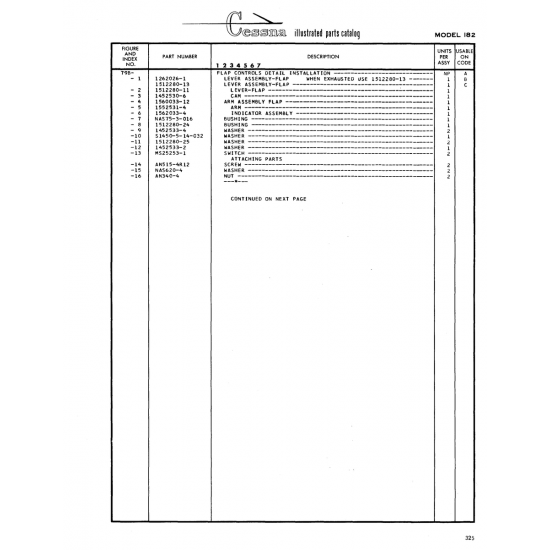 Aviation Part (1560033-12) — Cessna 182 Skylane Aviation Part (1560033-12) — Cessna 182 Skylane