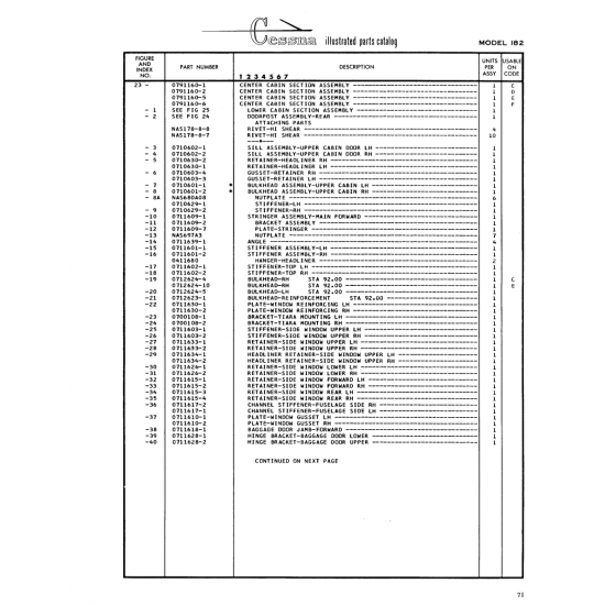 Aviation Part (04116BO) — Cessna 182 Skylane Aviation Part (04116BO) — Cessna 182 Skylane