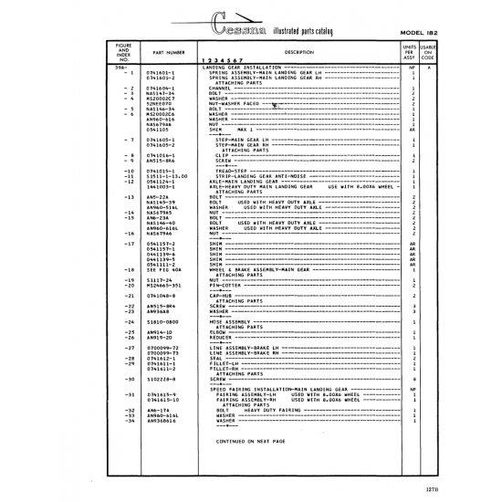Aviation Part (0700099-72) — Cessna 182 Skylane