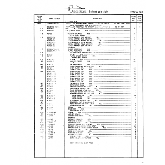 Aviation Part (A3110) — Cessna 182 Skylane