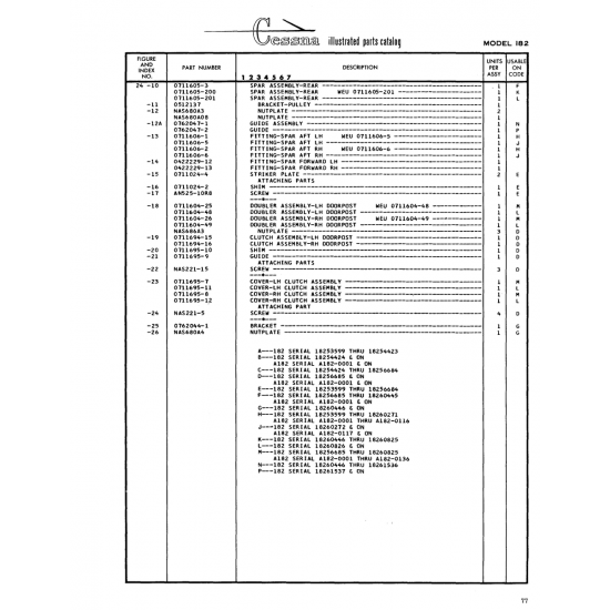 Aviation Part (0422229-13) — Cessna 182 Skylane Aviation Part (0422229-13) — Cessna 182 Skylane