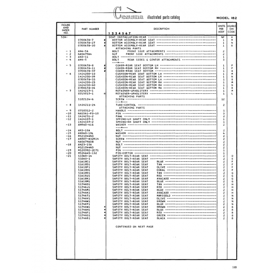 Aviation Part (1414217-1) — Cessna 182 Skylane Aviation Part (1414217-1) — Cessna 182 Skylane