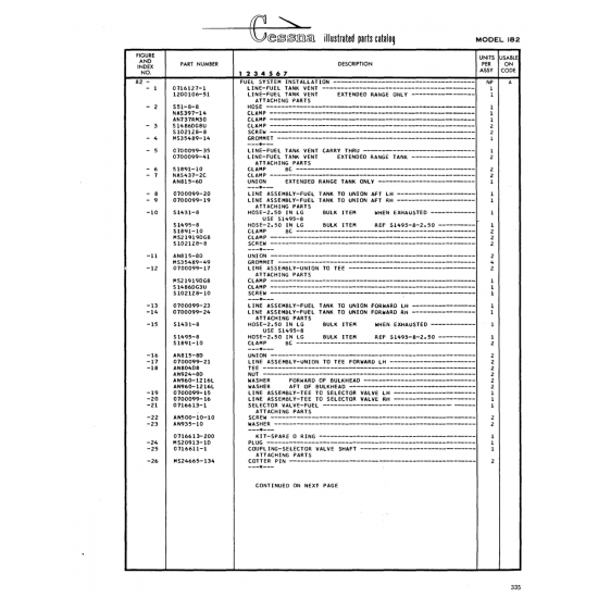 Aviation Part (0700099-41) — Cessna 182 Skylane Aviation Part (0700099-41) — Cessna 182 Skylane