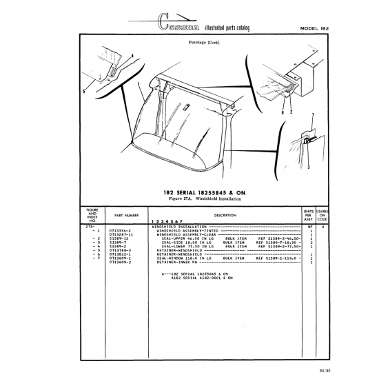 Aviation Part (0713334-2) — Cessna 182 Skylane