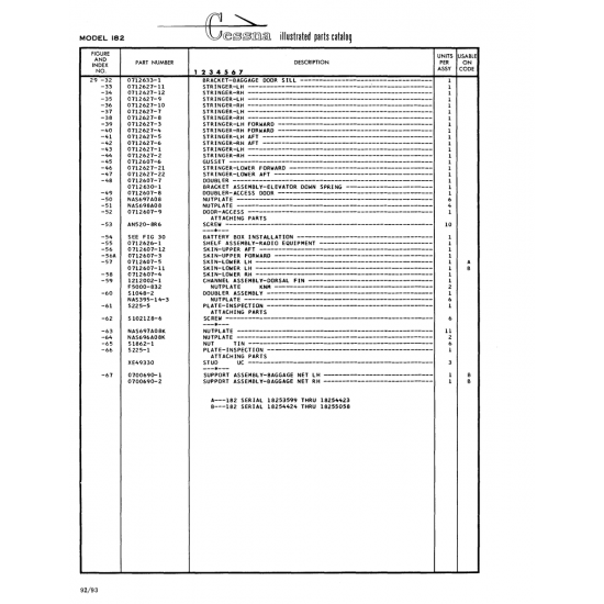 Aviation Part (Sl048-2) — Cessna 182 Skylane Aviation Part (Sl048-2) — Cessna 182 Skylane