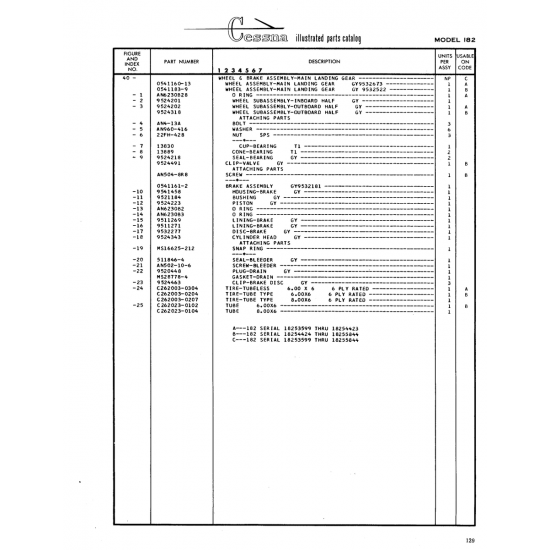 Aviation Part (05411B3-9) — Cessna 182 Skylane Aviation Part (05411B3-9) — Cessna 182 Skylane