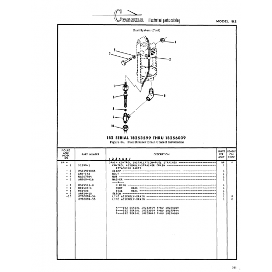 Aviation Part (0700099-36) — Cessna 182 Skylane