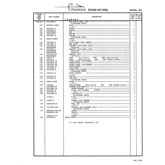 Military-Standard Aircraft Part (MS20615-4Ml0) — Cessna 182 Skylane Military-Standard Aircraft Part (MS20615-4Ml0) — Cessna 182 Skylane