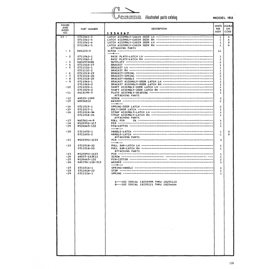 Aviation Part (0711061-6) — Cessna 182 Skylane Aviation Part (0711061-6) — Cessna 182 Skylane