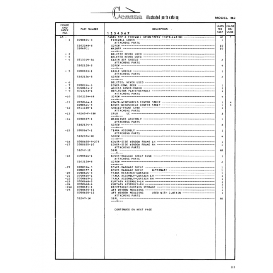 Aviation Part (S1247-1E) — Cessna 182 Skylane