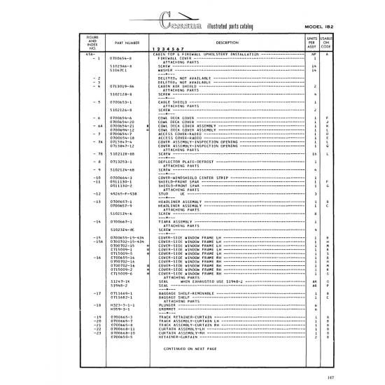 Aviation Part (49265-F-938) — Cessna 182 Skylane