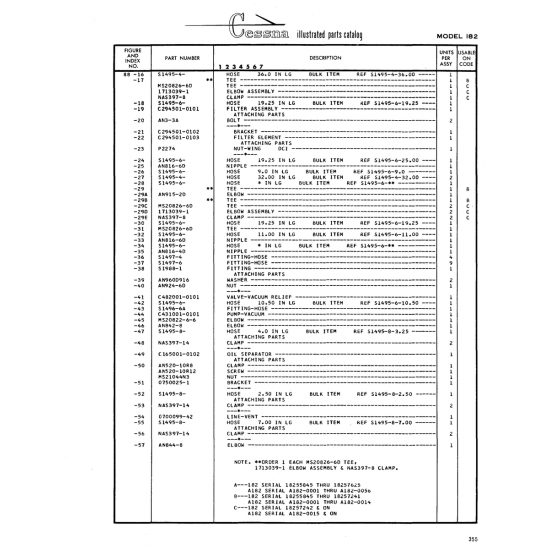 Aviation Part (Sl496-6A) — Cessna 182 Skylane