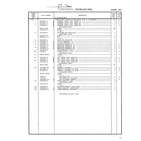 Aviation Part (0715027-6) — Cessna 182 Skylane