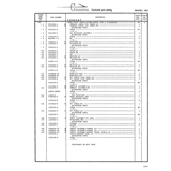 Aviation Part (C514079-l) — Cessna 182 Skylane Aviation Part (C514079-l) — Cessna 182 Skylane