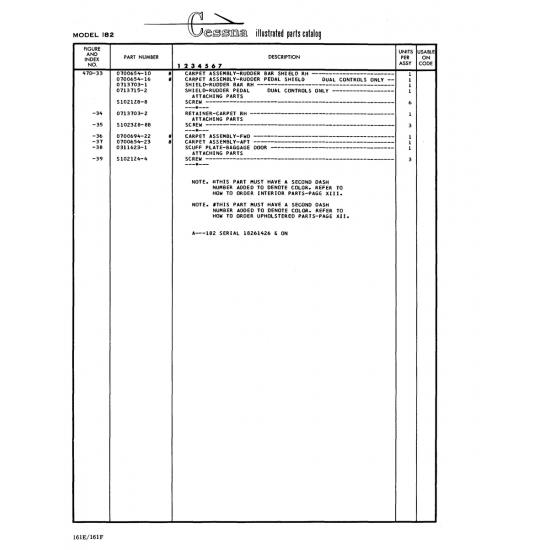 Aviation Part (470-33) — Cessna 182 Skylane Aviation Part (470-33) — Cessna 182 Skylane