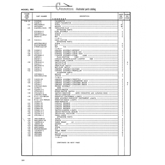 Aviation Part (C7000-632-67) — Cessna 182 Skylane
